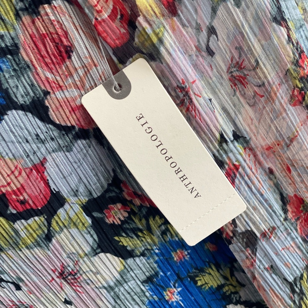 Anthropologie Floral Long-Sleeve Tiered Maxi Dress in Black Multi - Picture 5 of 8